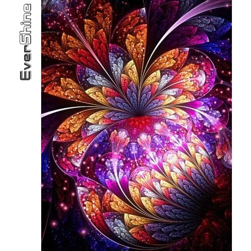 Evershine Diamond Embroidery Abstract Rhinestone Picture Art Diamond Painting Flower Cross Stitch Hobby 5D DIY Home Decoration