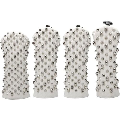 Golf driver headcovers Rivet PU Golf Fairway UT Cover Interchangeable Tag golf headcover