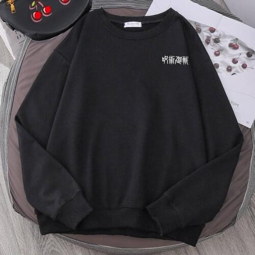 Jujutsu Kaisen Male Hoodie Japan Anime Print Clothing Fashion Casual O-Neck Tracksuit Men Fleece Comfortable Hooded Sweatshirts