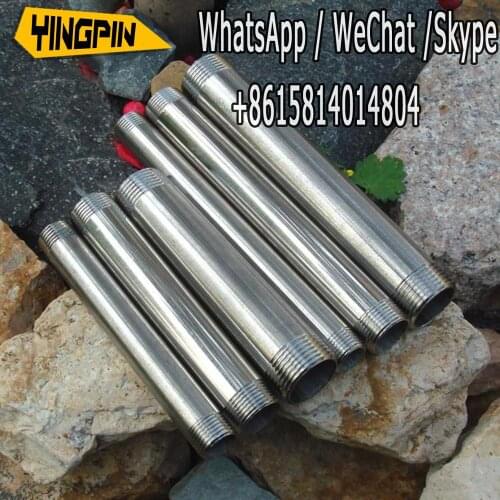 Round steel tube stainless steel 4 points 6 points 1 inch double outer wire extension tube pressure and corrosion resistance