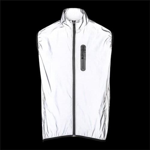 Riding Sleeveless Jacket Mountain Bike Night Running Windproof Rainproof Reflective Bicycle Vest