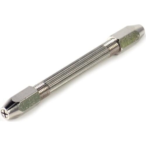 LETAOSK Mouth Pin Vise Hand Drill Wire Gauge Bit Holder Tool Double Ended 2 Chucks 4 Size Jaws Hobby Craft Jewelry Watch 3-1/2"