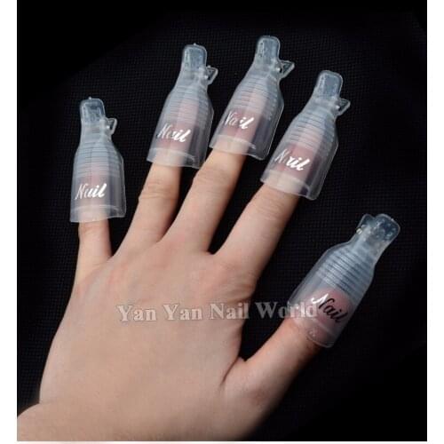 Hot 10pcs/pack Professional Reusable Nail Art Soak Off Cap Clip UV Gel Polish Remover Wrap Accessories DIY Manicure Care Tools