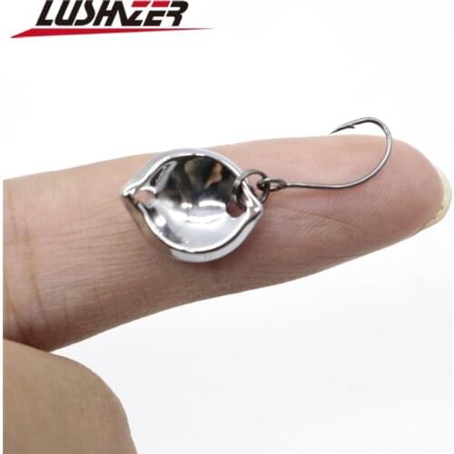 LUSHAZER fishing spoon lure 1.7g 10mm carp fishing wobblers pesca peche spinnerbait metal bait jig japan lures free shipping