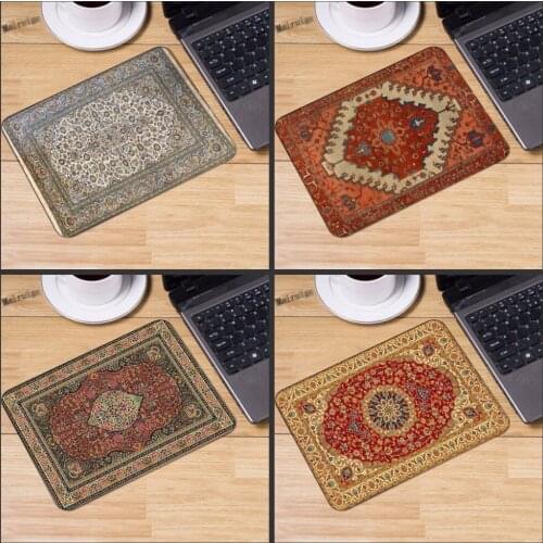 Mairuige 220*180*2mm Persian Carpet Customized Rectangle Non-Slip Rubber printing gaming Durable notebook mouse pad Table Mat