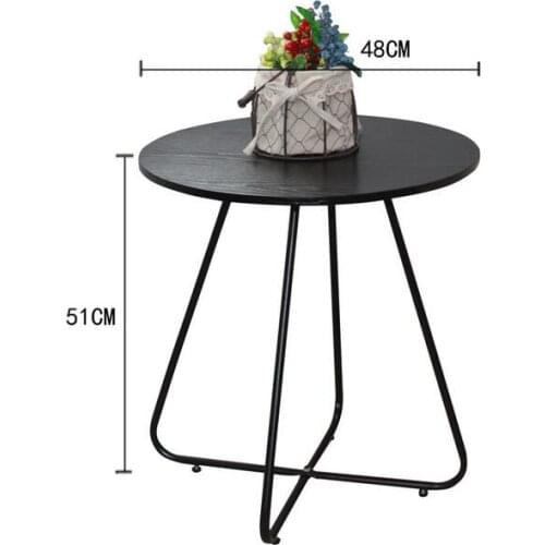 51*48CM Small Coffee Table Balcony Tea Table Modern Bedside Table Sofa Side Round Table