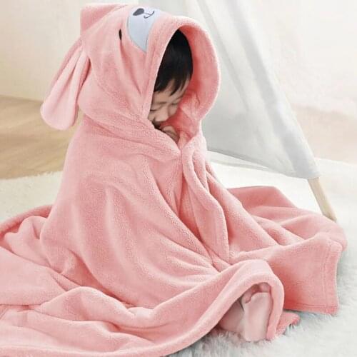 Menoea Toddler Infant Baby Girls Boys Hooded Towels Newborn Kids Bathrobe Soft Bath Towel Blanket Warm Sleeping Swaddle Wrap