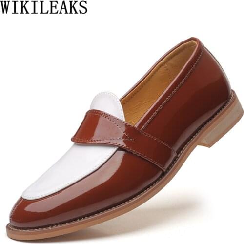 Fashion Loafers Mens Dress Shoes Brown Dress Coiffeur Italian Shoes Plus Size Slip Dress Designer Men Shoes Leather Ayakkabisi