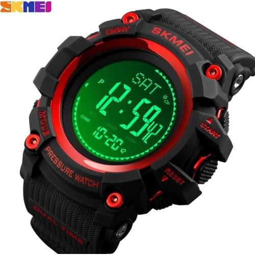 SKMEI Outdoor hiking Military Mens watch Pressure Measurement Stopwatch Sports Watches LED Display Male Electronic Clock Watch