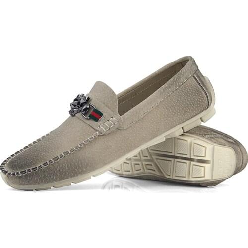 Large Size Men Loafers Soft Moccasins High Quality Spring Autumn Genuine Leather Shoes