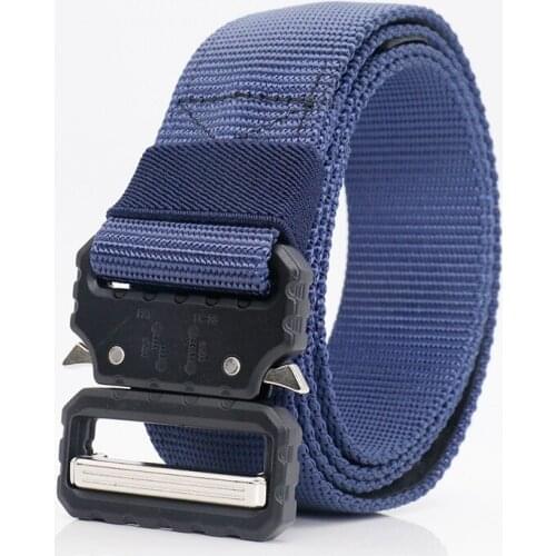 Mens Tactical Belt Quick Release Buckle Military Nylon Outdoor Multifunctional Training Waist Strap Inside Hidden Zipper Cinto