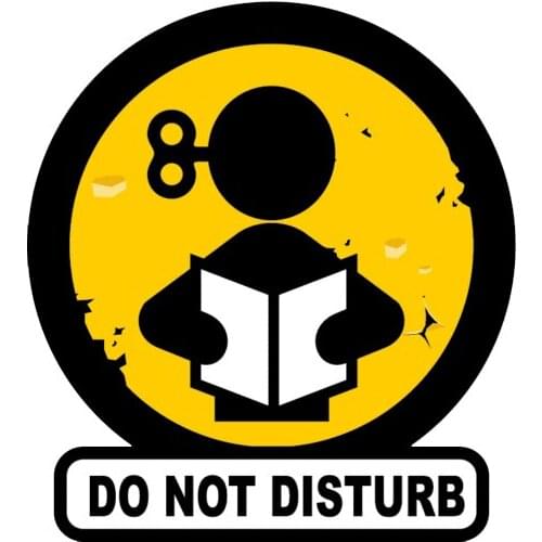 Creative Warning Reading Do Not Disturb Car Stickers Pvc Fun Auto Windows Exquisite Waterproof Decorative Decals 12cm*13cm