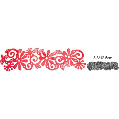 Flower Vine Strip Border New 2021 Metal Cutting Dies for Scrapbooking Paper and Card Making Decorative Embossing Dies Craft dies