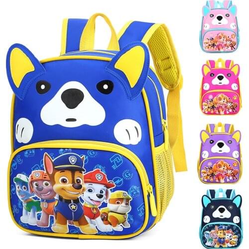 New Paw Patrol Cartoon Bag Anime Children backpack Skye Everest Marshall Chase Boys Girls pat patrouille birthday Backpack