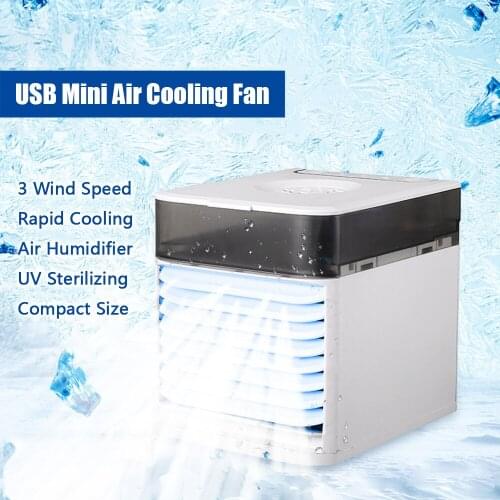 Air Cooler Mini Air Conditioner with UV Sterilizing System Personal Desktop Air Cooler Humidifier Filter for Air Purification