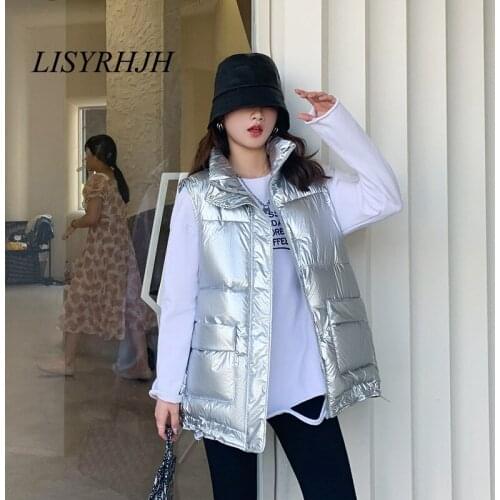 LISYRHJH Winter Vest Women Waistcoat 2020 Female Sleeveless Jacket Hooded Warm Velvet Short Vest Outwear Colete Feminino