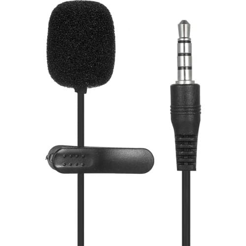 External Clip-on Lapel Lavalier Microphone 3.5mm Jack Phone MIC Handsfree Wired Condenser Mic for Teaching Speeching