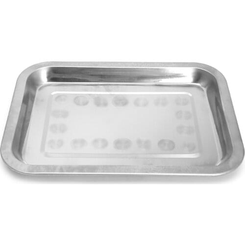 Stainless Steel Rectangular Plate Barbecue Grilled Fish Tray BBQ Food Container 85LA