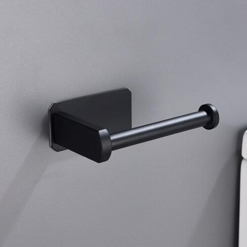 Toilet Paper Holder Self Adhesive Kitchen Washroom Adhesive Toilet Roll Holder No Drilling for Bathroom Stick on Wall JU31219