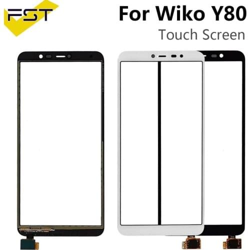 5.99''Black/White For Wiko Y80 Touch Panel Touch Screen Digitizer Sensor Replacement For Wiko Y80 Touch Glass Lens+Tools