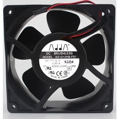 Brand new Original 12CM Centimeter 12038 12V0.50A Double Ball/Air volume cooling fan AD1212HB-F51