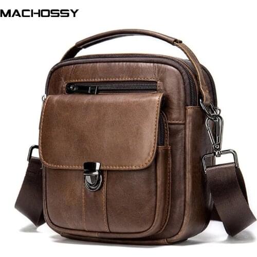 New Genuine Leather Mens Messenger Bag Shoulder Bags for Men Crossbody Bags Small Man Designer Shoulder Handbag Bolso Male