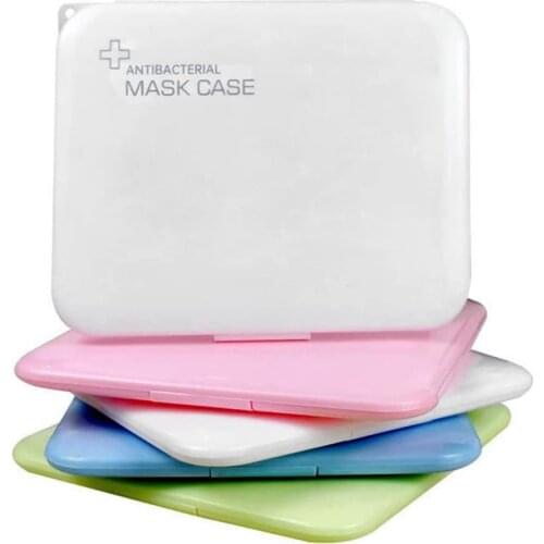 Waterproof Dustproof PP Mask Storage Box mask holder Portable Dust-Proof Moisture-Proof Childrens Student Mask Box Dropshipping