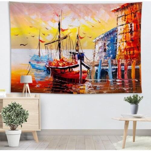 High Quality Painting Art Tapestry Wall Hanging Tapestries Cloth Fabric Print For Living Room Decorative Wall Blanket 2.25