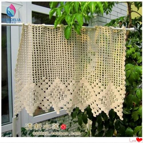 Zakka fashion style high quality cotton fabric vintage coffee bar curtain for window decoration as novelty household for sale