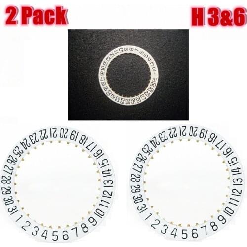 2* Date Indicator Date Wheel Disc Plate 2557 H3/H6 For ETA 2804-2 2824-2 2892A2 Replacement Accessory Spare Parts