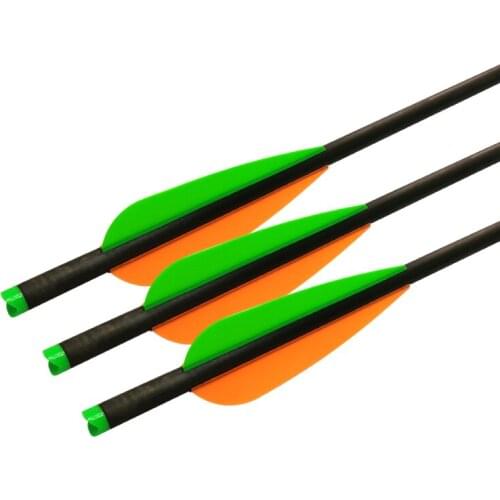 6X Carbon Crossbow Bolts Arrows Archery Bow Hunting 4"TPU Streamline Vanes 8.8*7.62mm Field Points Outdoor Sport Free Shipping