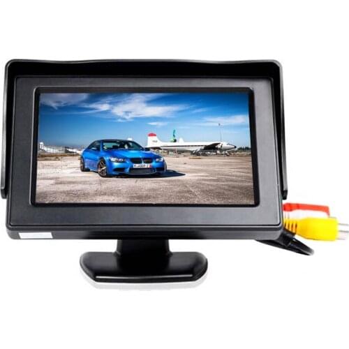 4.3 inch TFT LCD Screen Car Monitor 2 way video input For Rear View Camera DVD Parking asistance In-Dash display