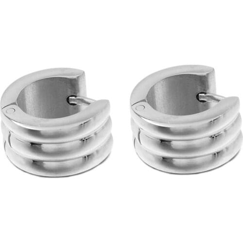 Banquet Women Small Hip Hop Earrings Gold Color Stainless Steel Stud Ear Fashion Jewelleryewellery bijioux WE443