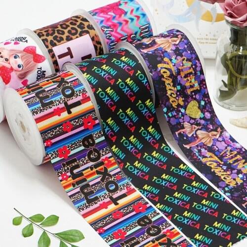 Free shipping 3 inch 4th of July Cartoon Printed Grosgrain Ribbon Craft Suppliers 50248