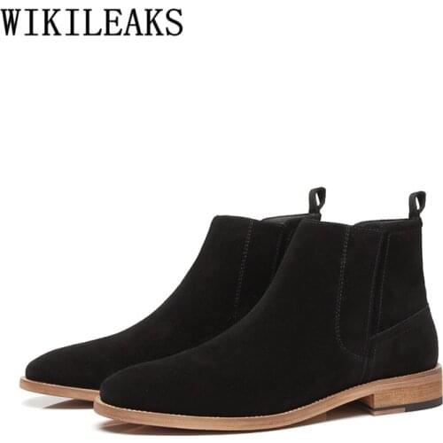 Chelsea Boots Men Ankle Boots Men Shoes Men Boots Genuine Leather Shoes+male Buty Zimowe Meskie Erkek Bot Ayakkabi Stivali Uomo