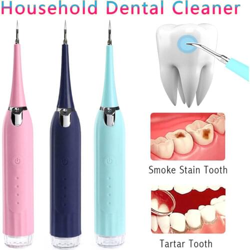 Electric Tooth White Remover Sonic Vibration Smoke Tartar Cleaner Oral Hygiene Whitening Dental Scaler Stains Dentist Toothbrush