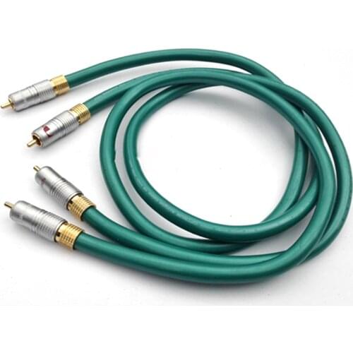 Hifi High Quality 1Pair cable rca Ortofon 8N OCC RCA To RCA Audio Cable / DIY HIFI RCA Cable