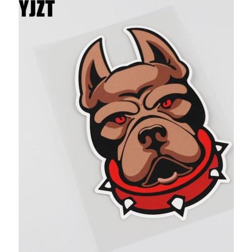 YJZT 9.8CMX14.7CM Interesting Animal Decal Fierce Doberman Pinscher Car Sticker 13B-0091