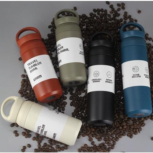 350/500ml Fashion Thermos Coffee Mug Cup Stainless Steel Tumbler Vacuum Flask Water Bottle For Girls Women Office Travel Tea Mug