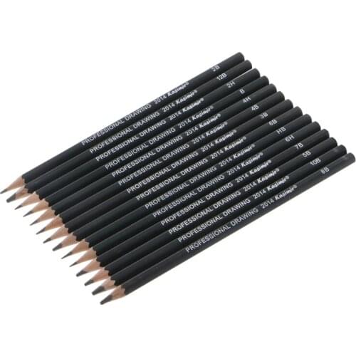14Pcs Professional Drawing Sketch Pencil Art Artist Craft School Supplies Set U4LD