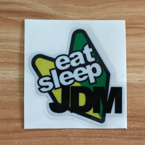 JDM Novice eat sleep style Car sticker scratch HellaFlush reflective stickers for honda toyota Mitsubishi nissan accessories