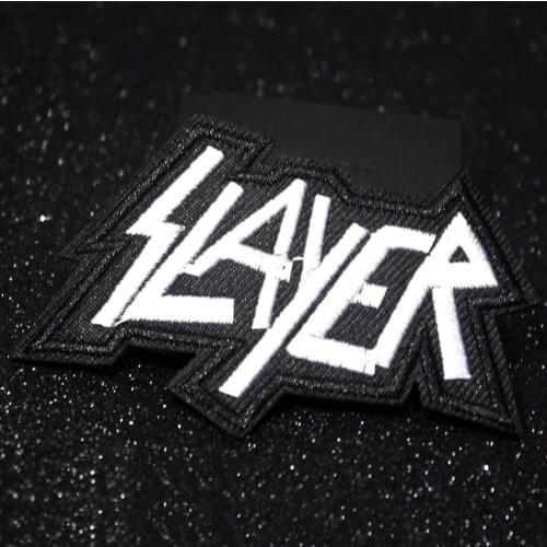 Rock Band Patch Slayer Metal Band Patches For Clothing Iron On Patches Letter Embroidered Patch On Clothes Badges For Clothes F