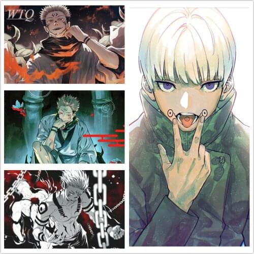 Anime Posters Dog Roll Spines/Real Person Poster Jujutsu Kaisen Poster Canvas Painting Wall Decor Wall Art Picture Home Decor