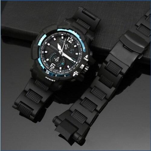 Plastic Watchband for Casio GW-A1100FC GW-A1000 GW-4000 GA-1000 Watch Strap High Quality Mens Sport Wristwatches Bracelet