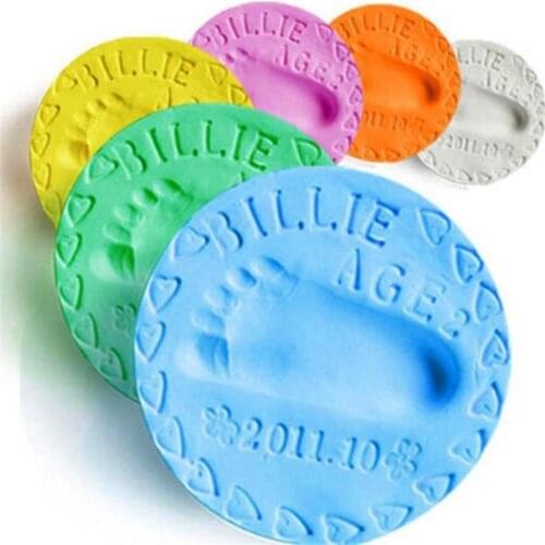 Playdough Baby Kawaii Care Air Drying Handprint Footprint Imprimt Kid Casting Diy Tool Soft Plasticine Toy Polymer Clay