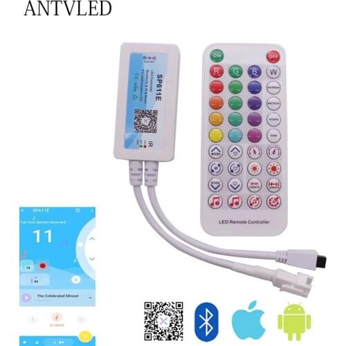 RGB Smart Music Bluetooth Smart Controller SP611E For WS2812B SK6812 WS2811 Addressable Led RGB Tape Strip