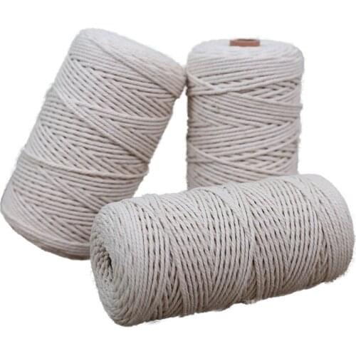 Macrame Cord Rolls,Cotton Macrame Rope DIY Home Decor Arts and Crafts Project Planter,Wall Decorations and Gift Wrapping
