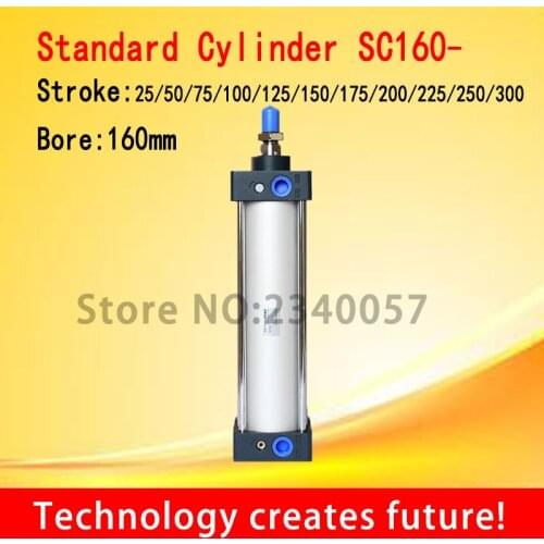 SC standard cylinder SC160*25/50/75/100/125/150/175/200/225/250/300 BORE 160MM Standard Pneumatic Air Cylinder