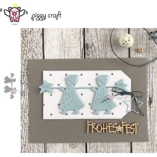 Piggy Craft metal cutting dies cut die mold New Frohes fest child Scrapbook paper craft knife mould blade punch stencils dies