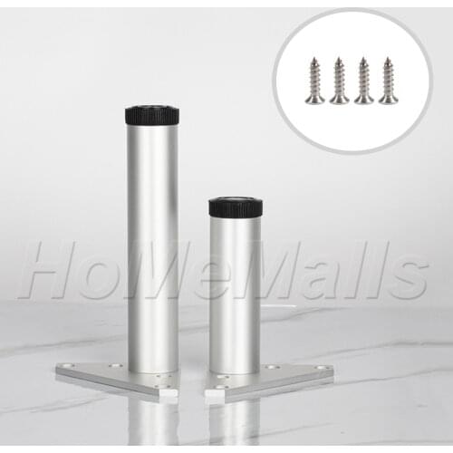 1/4pcs Aluminum Alloy Furniture Legs As Replacement For Sofa Cabinet TV Stand Legs Adjustable Metal Furniture Feet Home Hardware